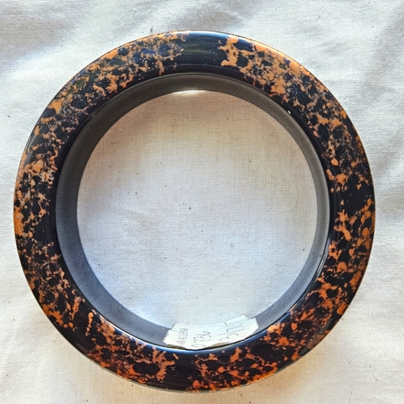 Pair VTG bangle bracelets speckled metallic by Van Allen - Picture 5 of 11